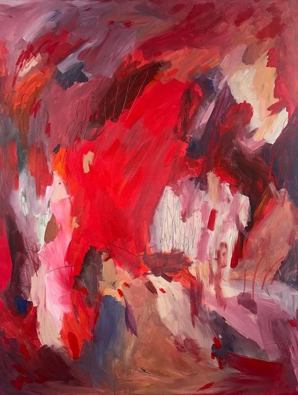 Cherry Bomb, Mixed Media Painting